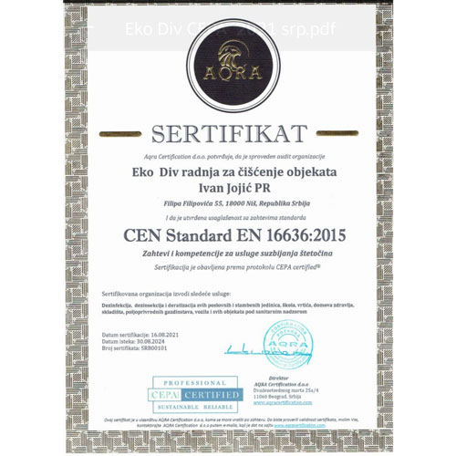 ekodiv sertifikat